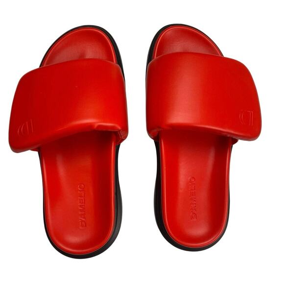 NWOT - D'Amelio Reklis Coral Red Slide Sandals - Picture 3 of 6